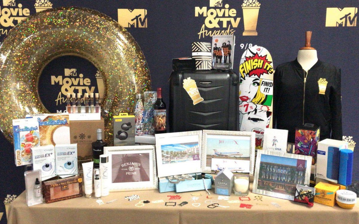 the swag bag given to celebrities at the MTV Movie and TV Awards